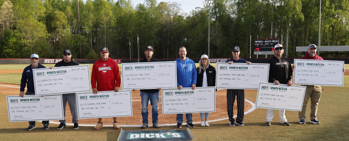 Dick’s Sporting Goods Sports Matter Grant Provides $8,000 to Local Schools at Catawba County Easter Baseball Classic